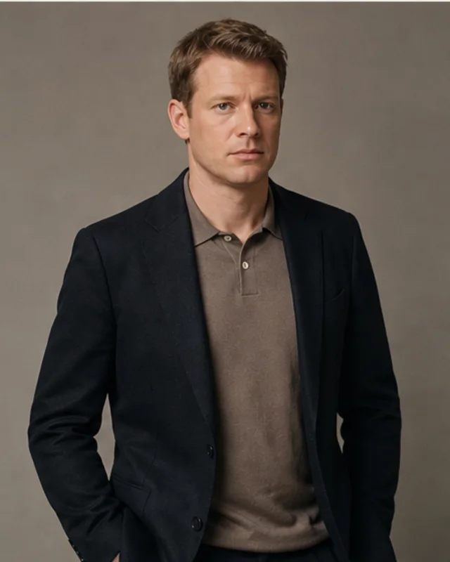 Benji Cole in a dark blazer against a studio backdrop.